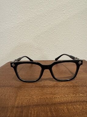Classic black clear lens glasses square frame